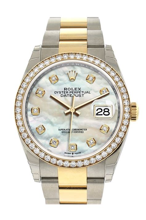 mens rolex datejust mother of pearl diamond dial|More.